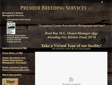 Tablet Screenshot of premierbreedingservices.com